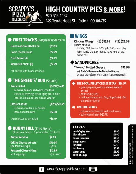 SCRAPPY'S PIZZA Menu image 1